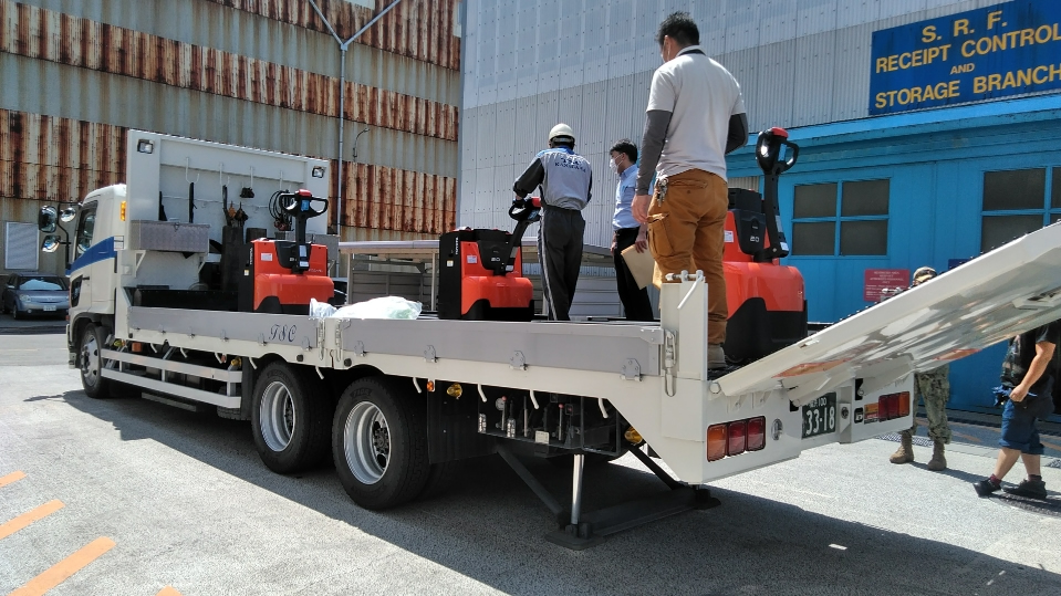 Delivery of 2 Toyota Battery Forklifts